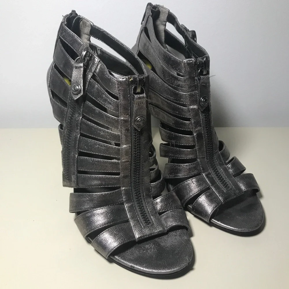 Strappy Silver Heel | Guess